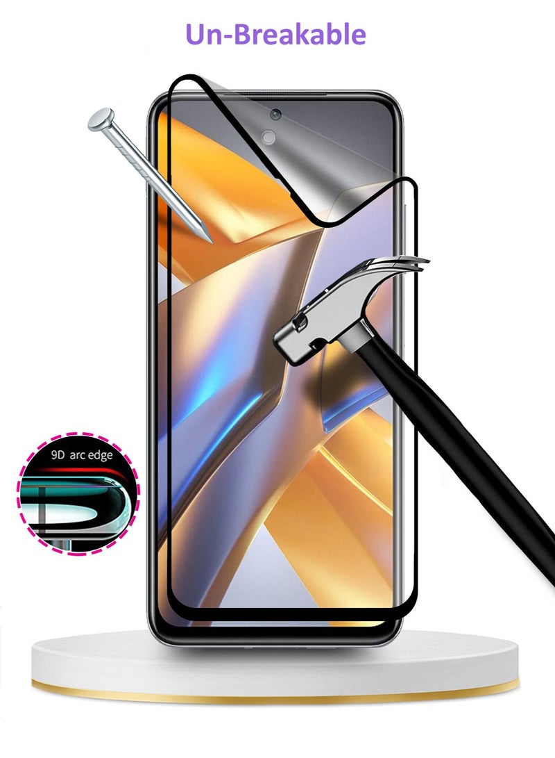 دبليو تيك واقي شاشة سيراميك مطفأ اللمعة لتغطية كاملة لهاتف Xiaomi Redmi Note 13 4G 2024 شفاف / أسود - Image 3