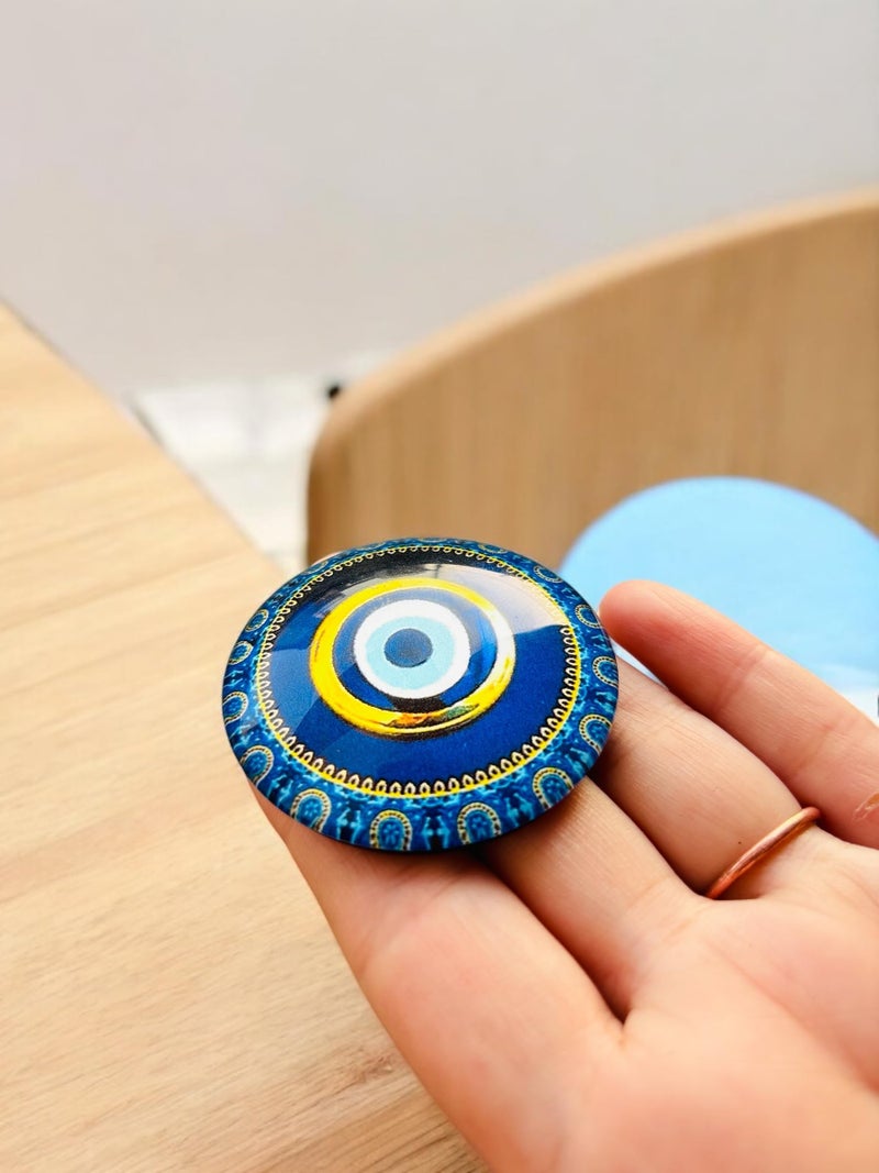 WARMINGO DE Evil Eye Fridge Magnet for Home Office or Main Door | Decorative Turkish Evil Eye | Bad Energy Protector | Home Decor (Design C) - Image 2