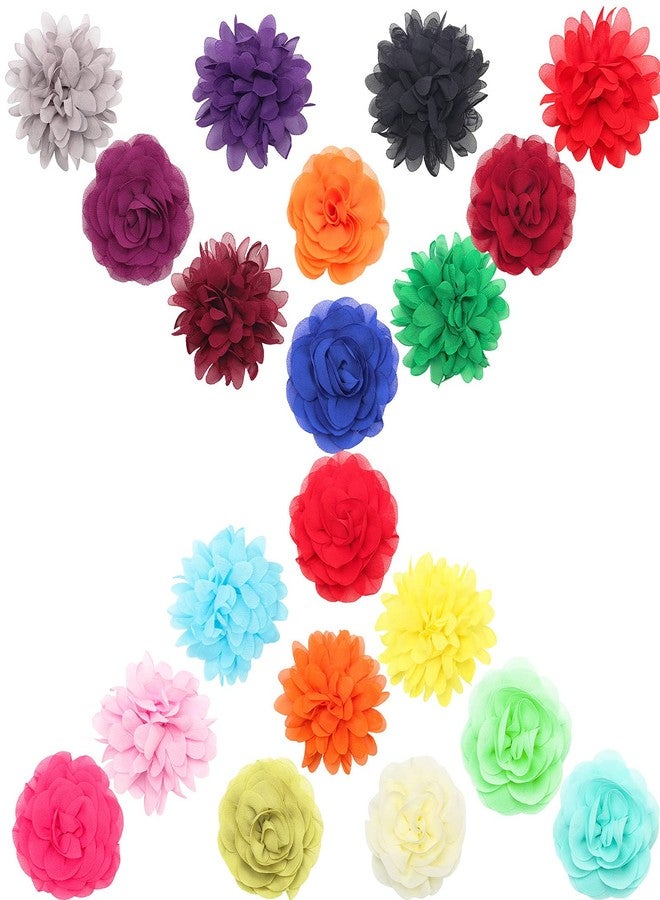 Anglekai 20Pcs Dog Collar Flowers, Pet Bow Ties Multi-Color Dog Collar Flowers and Bows Grooming Accessories (Solid) - Image 1