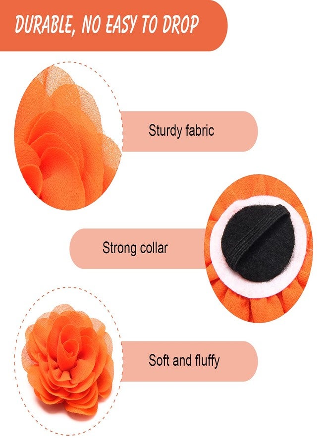 Anglekai 20Pcs Dog Collar Flowers, Pet Bow Ties Multi-Color Dog Collar Flowers and Bows Grooming Accessories (Solid) - Image 3