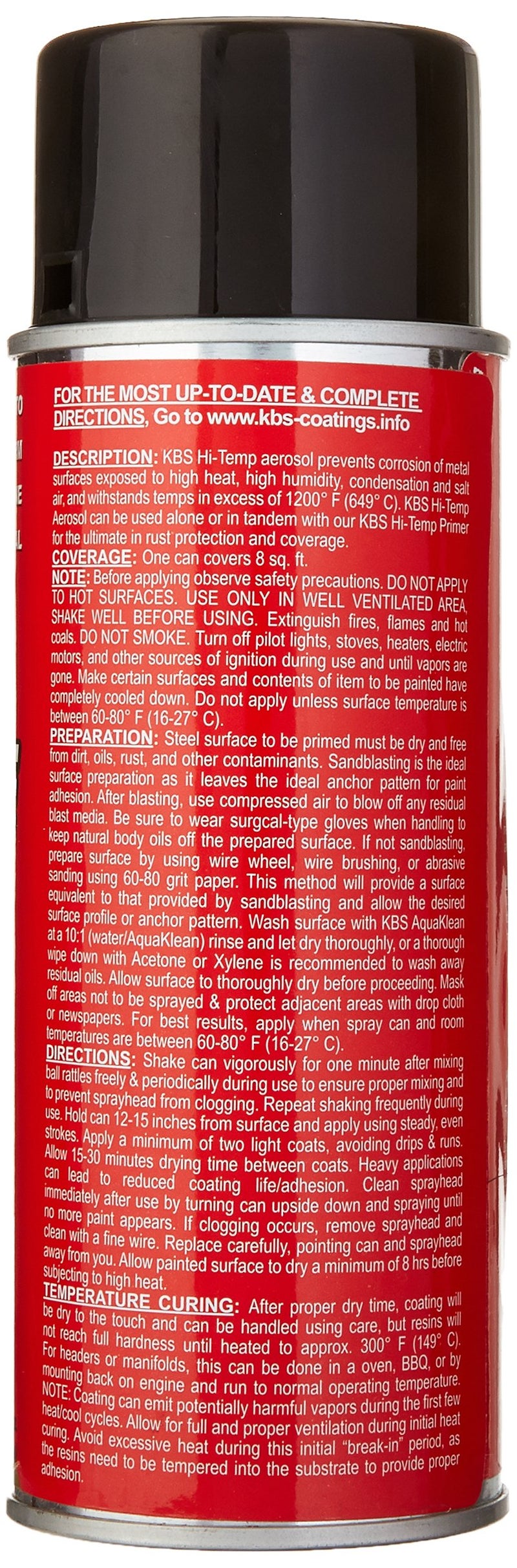 KBS Coatings 65110 Flame Blue Xtreme Temperature Coating - 12 fl. oz. - Image 2