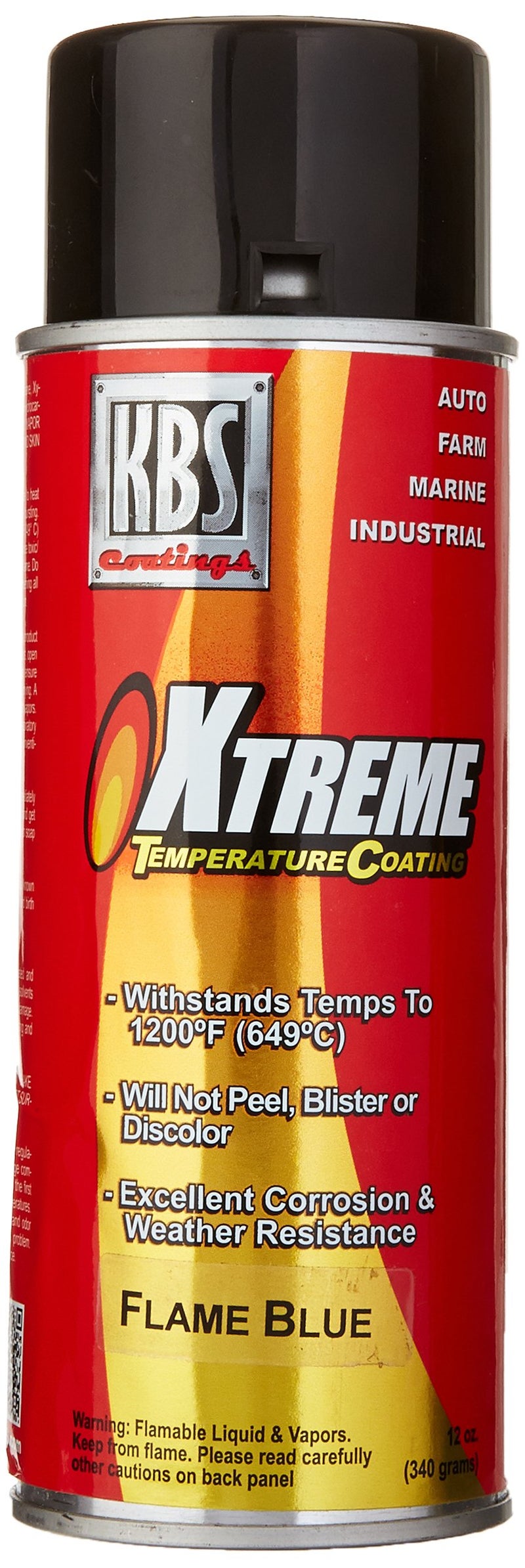 KBS Coatings 65110 Flame Blue Xtreme Temperature Coating - 12 fl. oz. - Image 5