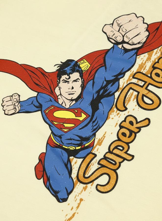 سوبر مان تيشيرت عصري بياقة مستديرة وطبعة جرافيك - Image 3