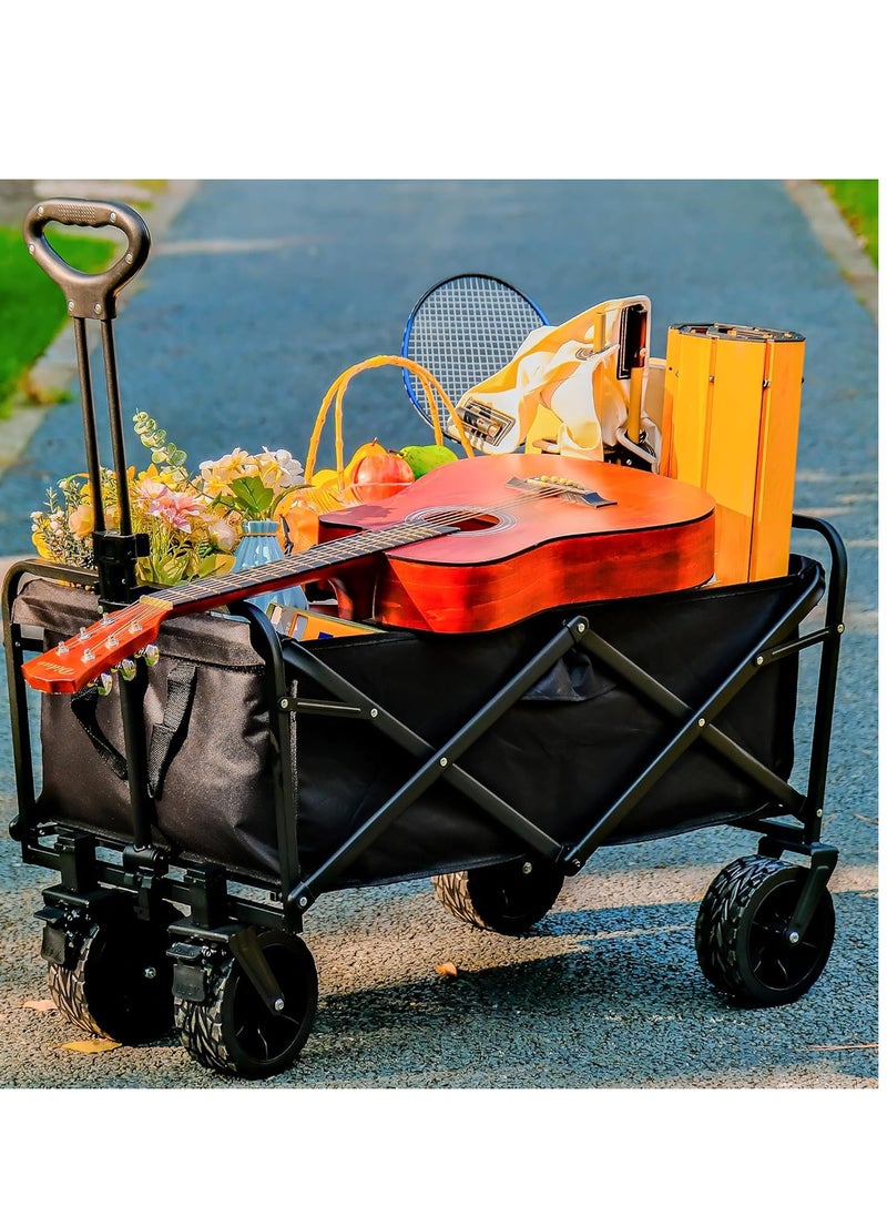 Collapsible Wagon Cart with Big Wheels, 300Lbs Beach Large Capacity Folding Wagons Outdoor Heavy Duty Portable Utility Foldable Grocery Cart for Camping Sports Shopping - pzsku/Z20CF03657D3117B688C2Z/45/_/1739217592/442aadf3-87af-4cb1-a853-b74b4fc6dd0b