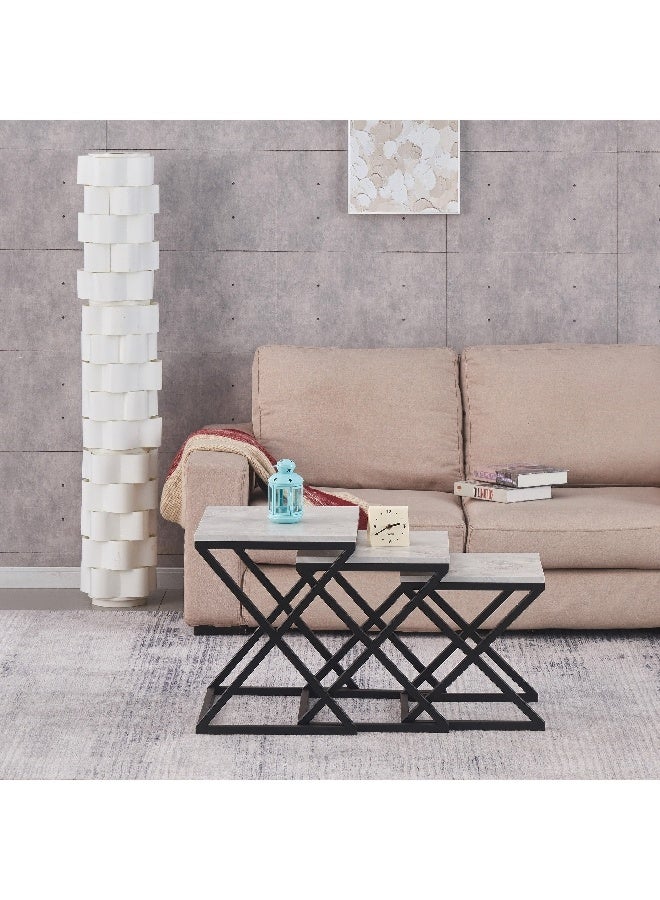 Home Box Ascot 3-Piece Nesting Tables Set 40 x 50 x 45 cm  - Image 5