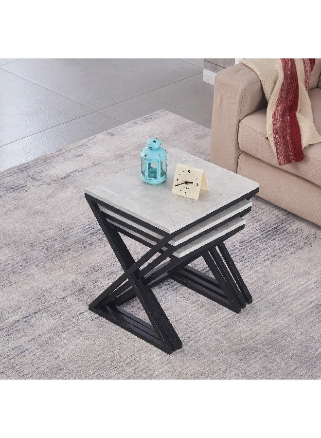 Home Box Ascot 3-Piece Nesting Tables Set 40 x 50 x 45 cm  - Image 4
