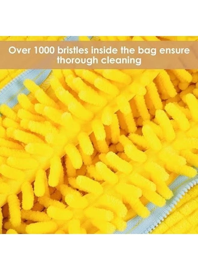 Shoe Washing Bag for Machine Wash, Durable yellow Mesh Laundry Bag with Zipper for Sneakers and Sports Shoes - Image 3