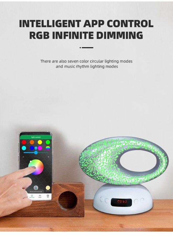 Equantu SQ606 Quran Speaker Museum Of The Future Design Digital Quran Speaker Wireless LED with Azan Clock and App control - Image 4