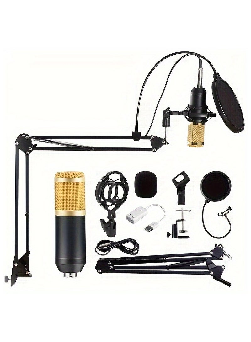 Condenser Microphone BundleMic Kit BM800 Professional Suspension Microphone Kit Live Broadcasting Recording Condenser Microphone With Adjustable Mic Suspension Scissor Arm  - Image 2
