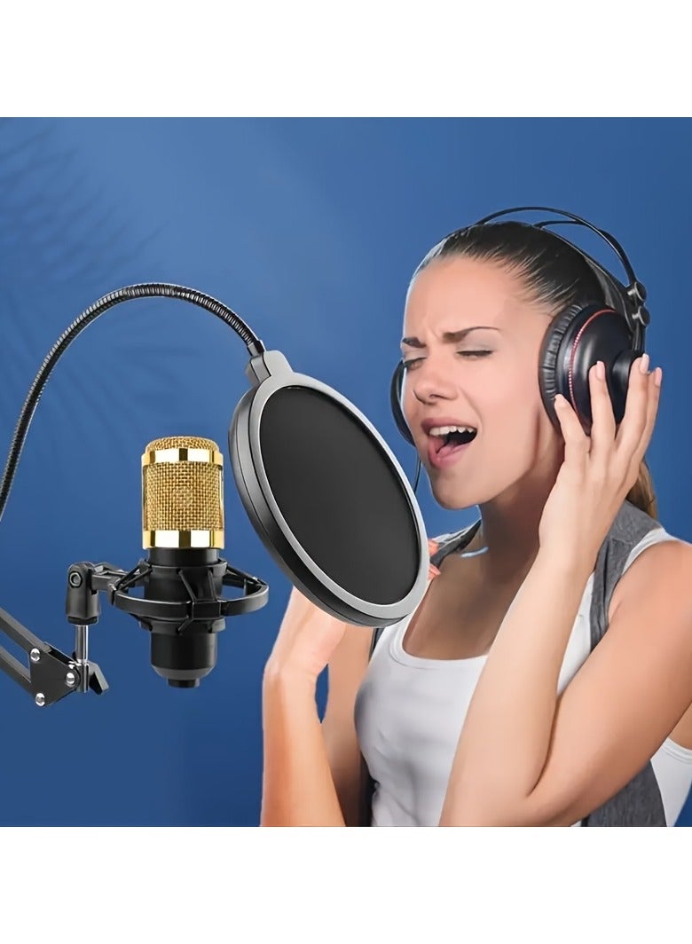 Condenser Microphone BundleMic Kit BM800 Professional Suspension Microphone Kit Live Broadcasting Recording Condenser Microphone With Adjustable Mic Suspension Scissor Arm  - Image 3