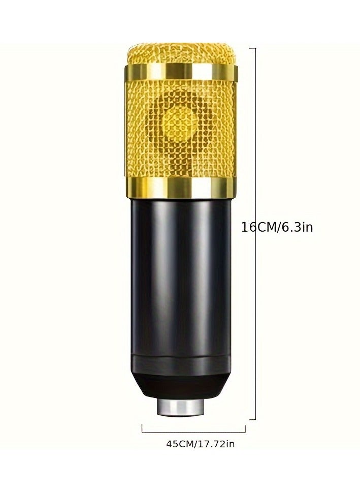 Condenser Microphone BundleMic Kit BM800 Professional Suspension Microphone Kit Live Broadcasting Recording Condenser Microphone With Adjustable Mic Suspension Scissor Arm  - Image 4