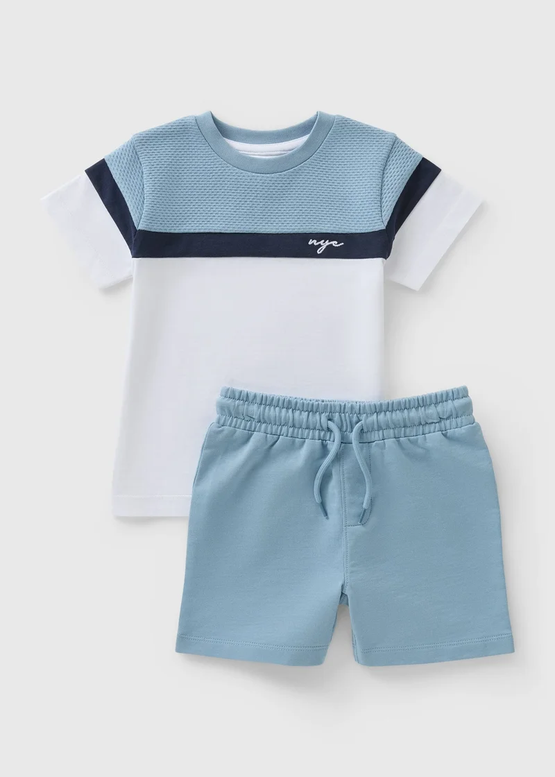 Matalan Boys Blue T-Shirt & Shorts Set