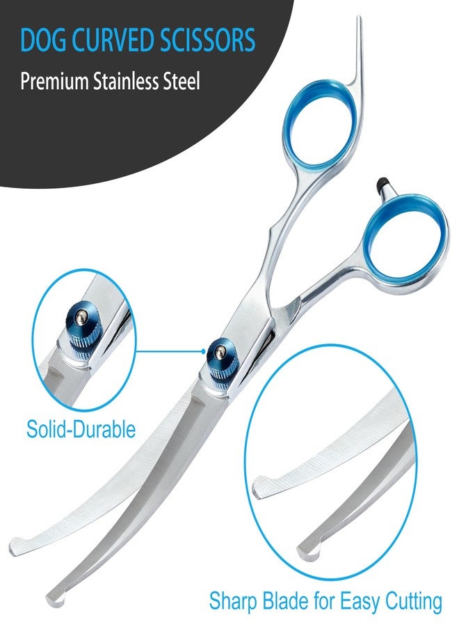 lengnoyp 5 in 1 Premium Dog Grooming Scissors, Professional Dog Scissors for Grooming with Safety Round Tips, Lengnoyp Stainless Steel Thinning Shears, Pet Cat Shears for Grooming Kit - Image 4