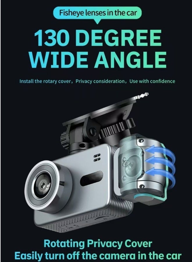 أف بي سي 4K العدسة الثلاثية DashCam الأمامية 2160P مع الداخل / الخلفي 720P الرؤية الليلية واي فاي التطبيق التحكم G-Sensor موقف سيارات مراقبة الكاميرا الفيديو - Image 2