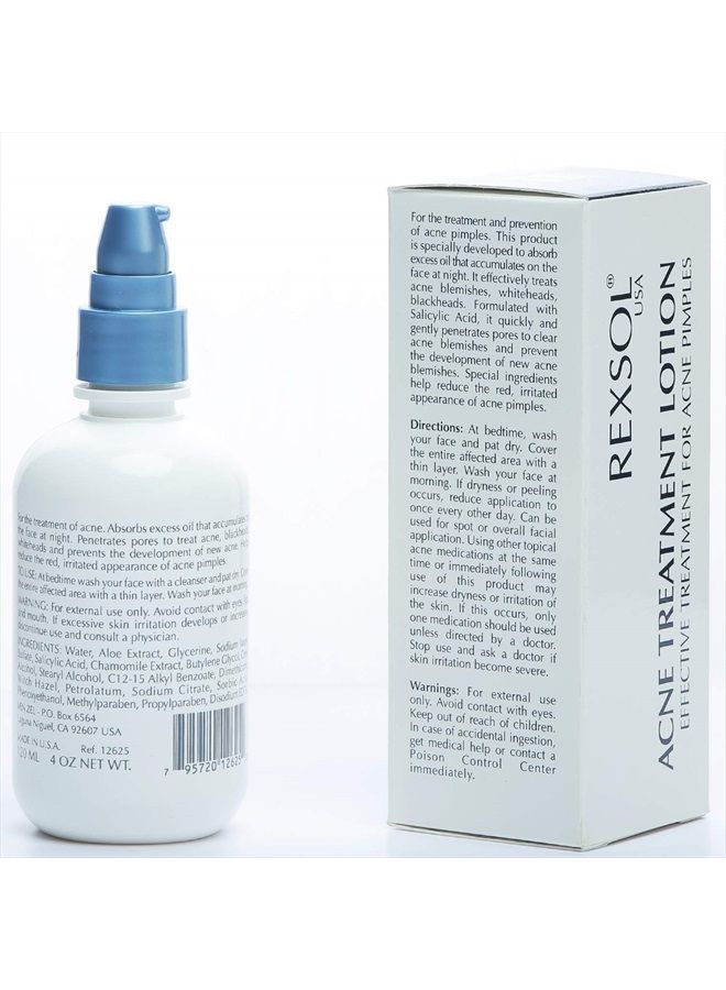 REXSOL Acne Treatment Lotion Nighttime Salicylic Acid Lotion (120 ml / 4 fl oz)  - Image 2