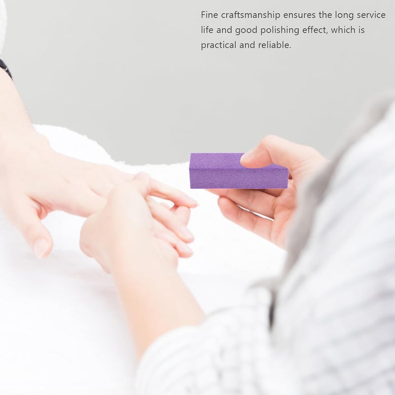 10pcs Nail Buffer Block and Nail File Set 4-Sided Purple Sponge Smoother Manicure Tool for Professional Art and Polishing at Home - Image 4