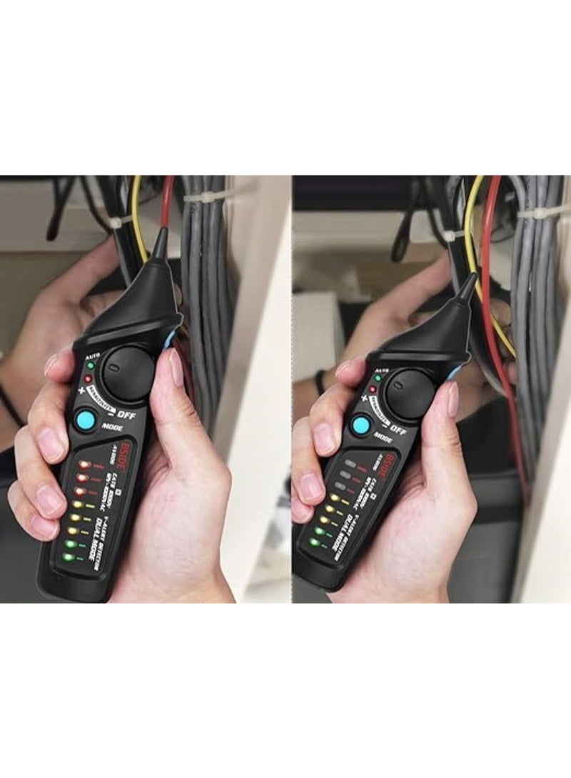 M MIAOYAN Non-Contact Voltage Detector Power Outlet AC Voltage Tester 12-1000V Auto/Manual Mode Adjustable Sensitivity NCV Live Wire Check with Color LED Indicator and Flashlight - Image 3