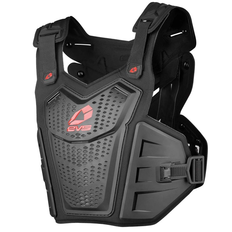 EVS SPORTS F1 Roost Deflector Form Fitting Protects Against Collison Debris BlackRed SmallMedium
