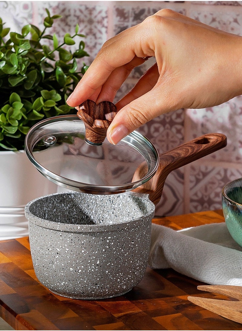 Karaca Granite Saucepan With Glass Lid 10 cm  - Image 5