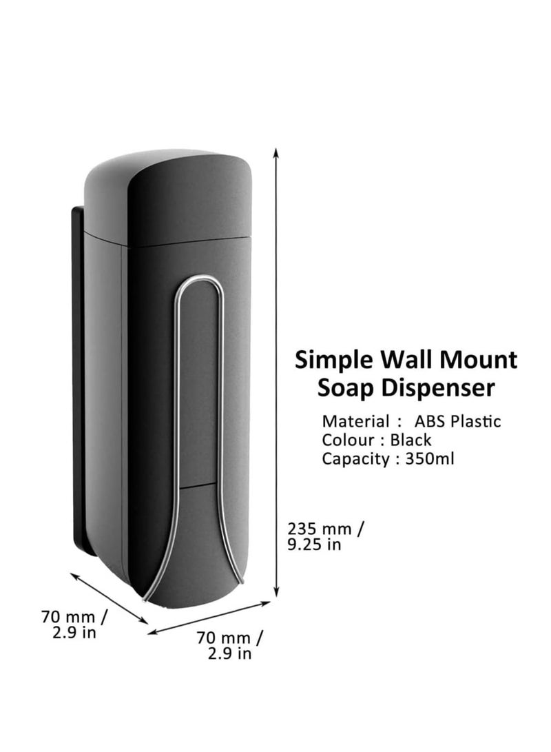 Loquat Wall-Mounted 350ml Plastic Soap Dispenser, No-Drill Shower Gel  Shampoo Bottle - Image 2