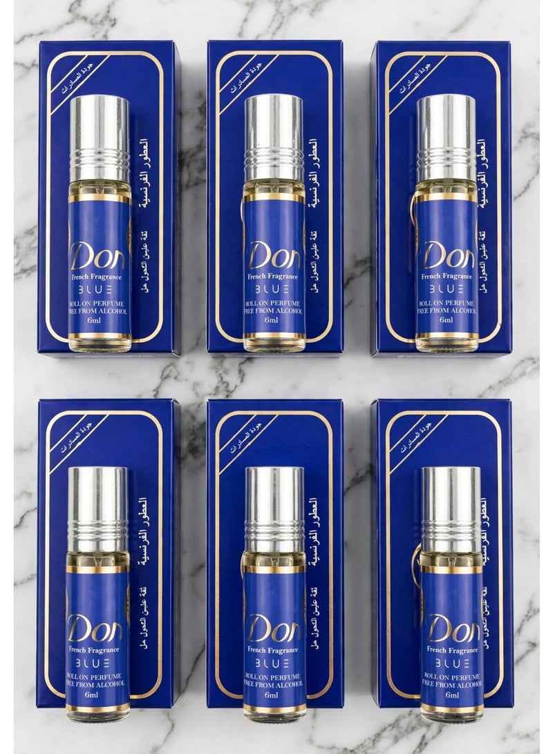 Don Don Naylah Blue Dawn Perfume, 6 ml – Pack of 6 - Image 1