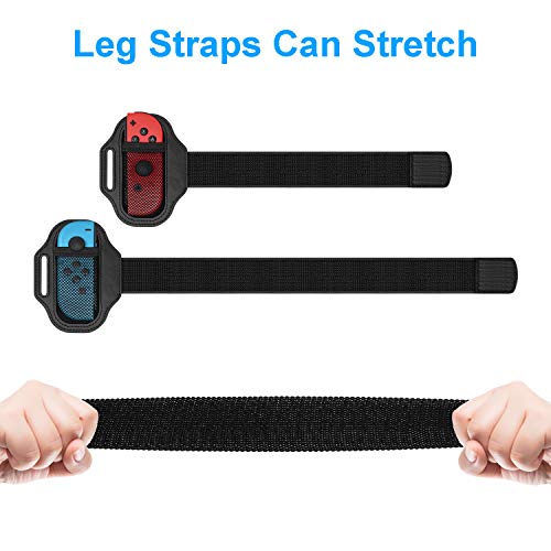 FASTSNAIL 2 Packs Leg Strap Compatible with Nintendo Switch Sports/Ring Fit Adventure, 2 Sizes Adjustable Velcro Straps Compatible with Nintendo Switch & OLED Model Controller Games Accessories - Image 4