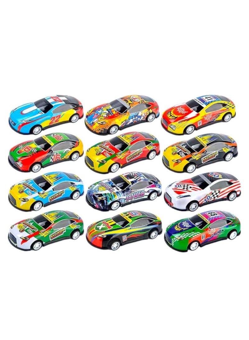 Toy Box Metal Pull Back Cars Friction Power Alloy Casting Model Cars Mini Race Cars for Toddler 12pcs - Image 3