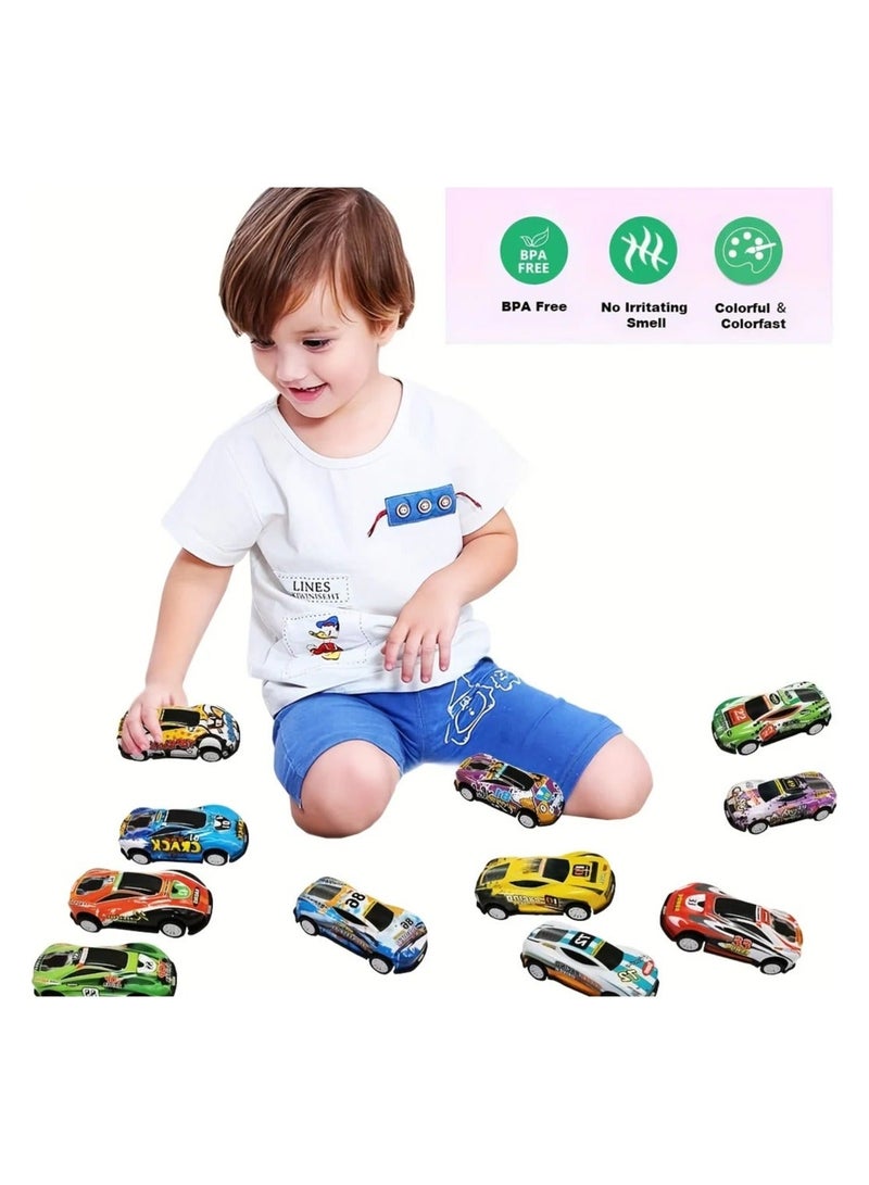 Toy Box Metal Pull Back Cars Friction Power Alloy Casting Model Cars Mini Race Cars for Toddler 12pcs - Image 5