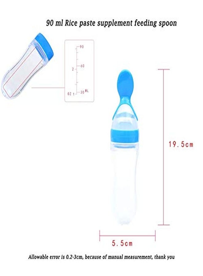 Heights Silicone Squeeze Food Feeder with Plastic Spoon (Blue) - Image 2
