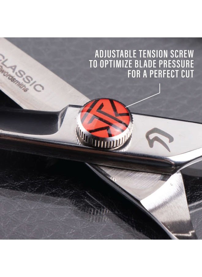 EVERLONG - Tokko Katana Classic Professional Razor Edge 440C Japanese Stainless Steel Hair Cutting Scissors 6.5" Barber Shears With Adjustment Screw and Leather Case - Image 1