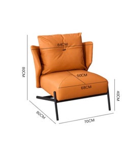 Leather single chair || orange - pzsku/Z20CFB9F1CFAD66617682Z/45/1741001265/f2ead64a-dc6c-40c0-bbb1-f2a8e7937de2