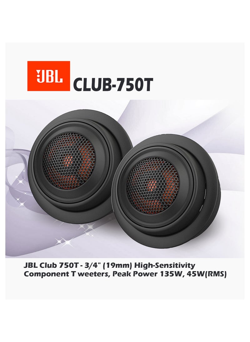 JBL CLUB750T 3/4" 270W Club Series Edge Driven Balanced Dome Tweeter, Pair - Image 2