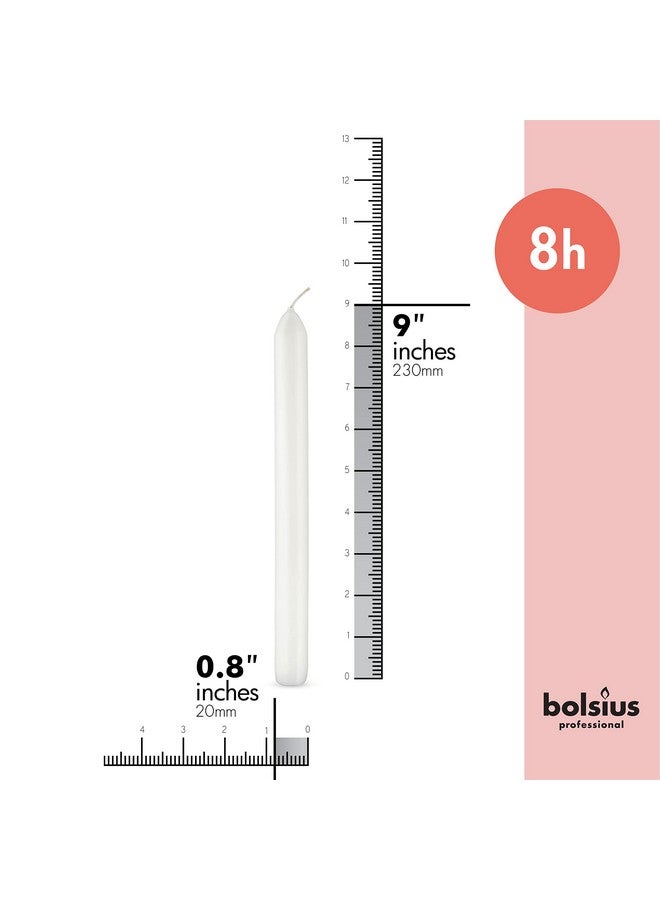 BOLSIUS White Candles 10 Pack - 9 Inch Straight Taper Candle Set - 8 Hour Candlesticks - Fits Most Standard Candle Holders - Premium European Quality - Household, Dinner, Wedding, & Party Candlesticks - Image 2