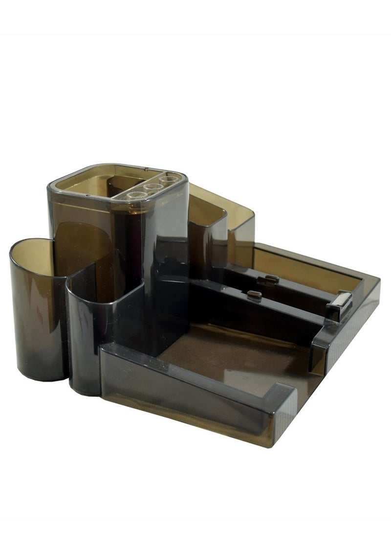 Eagle 8 Compartment Organizer Transparent Smoked Desk - Image 3