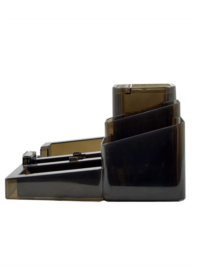 Eagle 8 Compartment Organizer Transparent Smoked Desk - Image 2