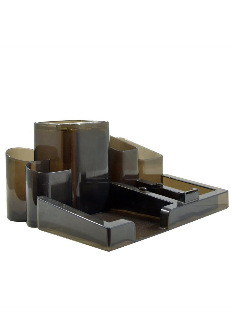 Eagle 8 Compartment Organizer Transparent Smoked Desk - Image 1