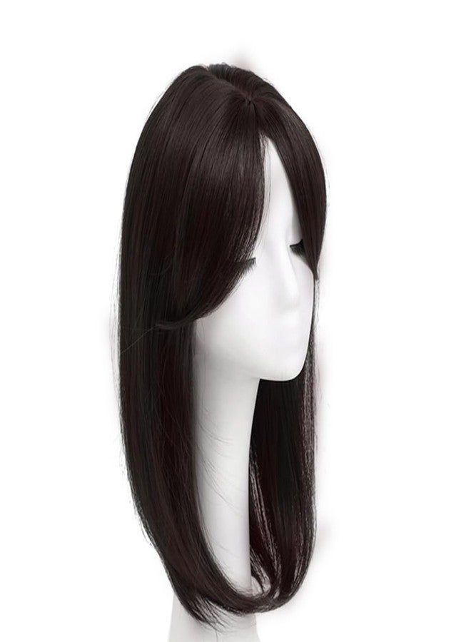 بلوشيا وصلة شعر بلوشيا ثنائية المشبك غير لامعة للنساء بلون طبيعي | وصلات شعر نسائية بطول 16 بوصة | وصلة شعر بمشابك (أسود طبيعي) - Image 4