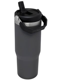 Stanley STANLEY IceFlow Flip Straw Water Bottle, 0.88L – Vacuum Insulated, Leakproof & BPA-Free – Keeps Water Cold for 12 Hours – Easy-Carry, Dishwasher Safe Stainless Steel Travel Mug (Charcoal)  - Image 3