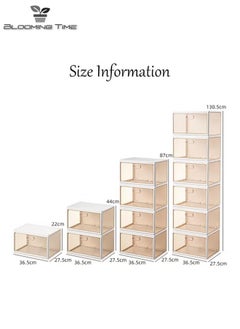 BLOOMING TIME Foldable Shoe Storage: Stackable Organizer Set of 4  - Image 2