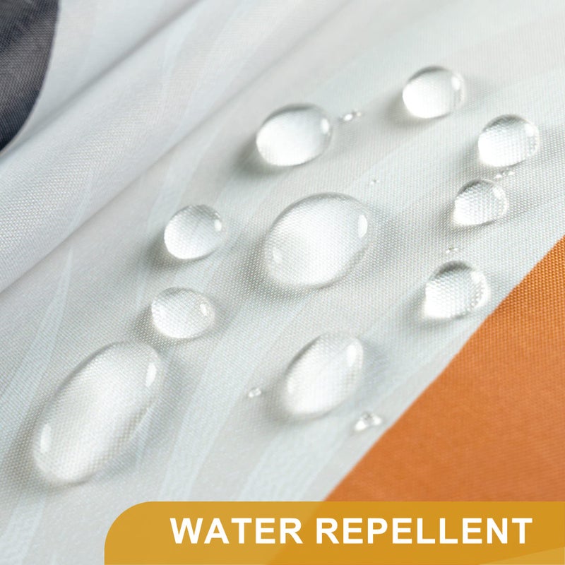 AmazerBath Fall Shower Curtain, Orange Abstract Cloth Shower Curtain Sets with 12 Shower Curtain Hooks, Luxury Hotel Quality Washable Farmhouse Polyester Fabric Bathroom Shower Curtains, 72x72 Inches - Image 4