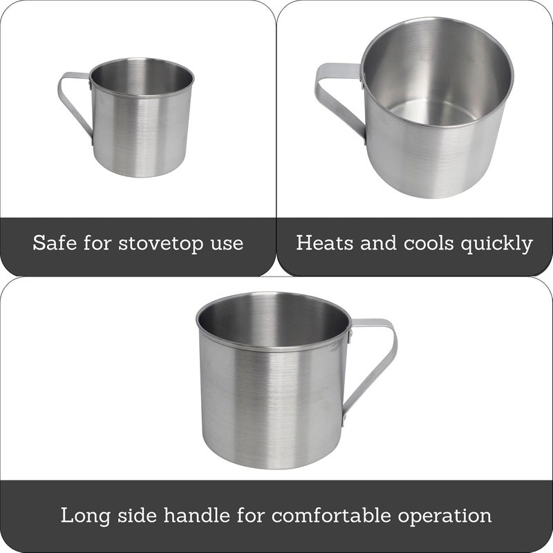 IMUSA USA Aluminum Mug for Stovetop Use or Camping - 1.25-Quart, Silver - Image 2