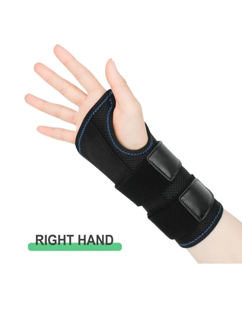 AOLIKES - Wrist Brace, Carpal Tunnel Wrist Strap, Adjustable Arm Compression Pain Relief Wrist Support Brace For Tendonitis, Arrthritis, Injuries, Wrist Pain, Sprains, (Right Hand Large Size, Pack Of 2pcs) - Image 1