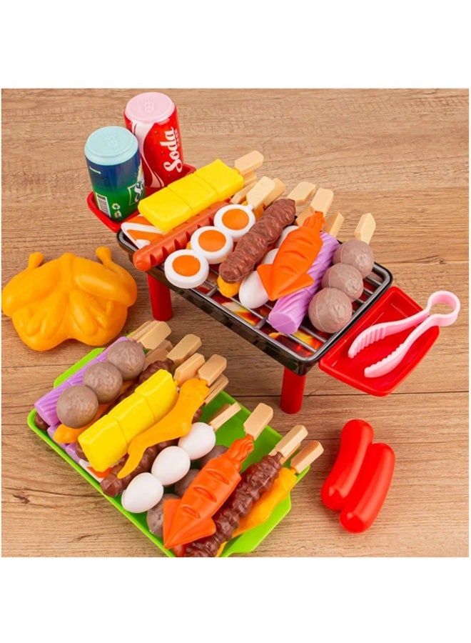 يتظاهر الأولاد والبنات بلعب ألعاب الشواء، ألعاب الشواء التفاعلية، ألعاب طبخ الطعام للأطفال، مجموعات تخييم للأطفال، هدايا للأولاد والبنات (27 قطعة) - Image 1