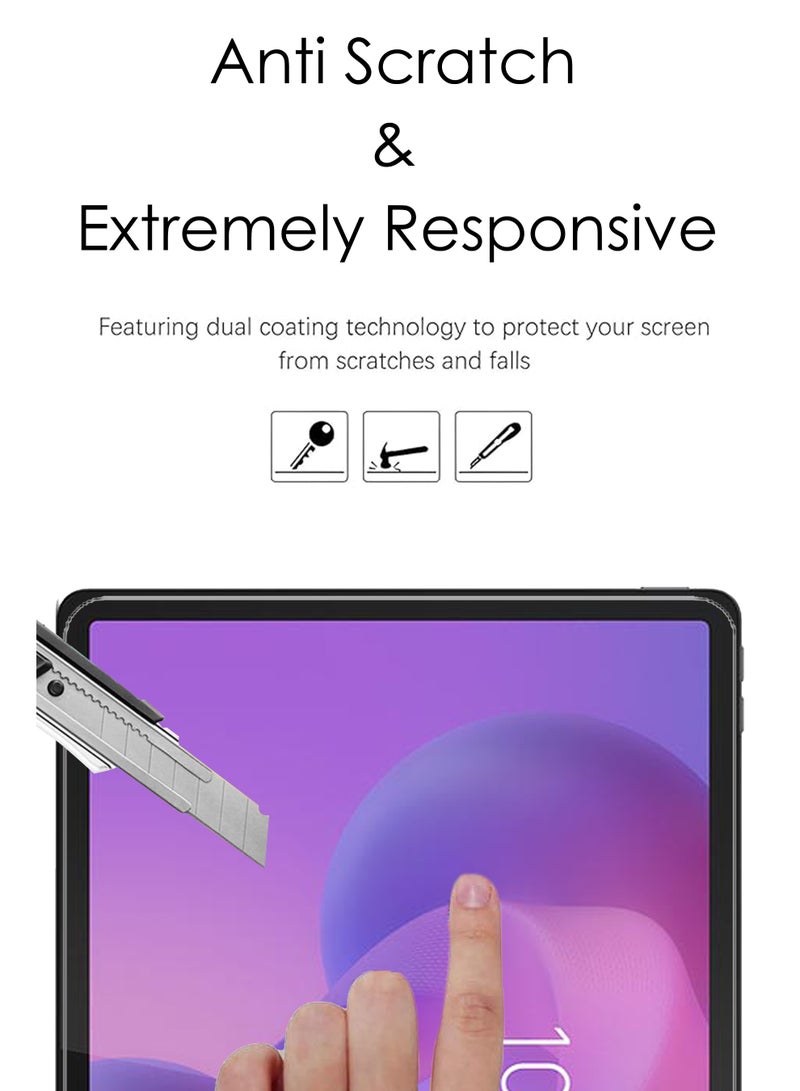 2 Pieces Lenovo Idea Tab Pro 12.7 Inches Tempered Glass Screen Protector – High Transparency, Delicate Touch, Anti-Explosion, Smooth Arc Edges, Easy Installation - Image 4