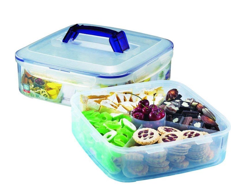 LOCK & LOCK LocknLock Square Food Storage Container - Airtight Leak Proof with Handle - BPA Free, Microwave & Dishwasher Safe - Image 3
