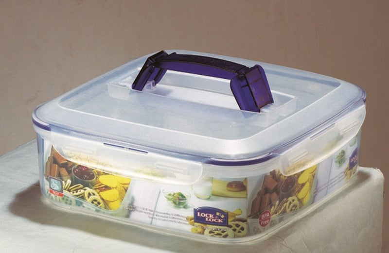 LOCK & LOCK LocknLock Square Food Storage Container - Airtight Leak Proof with Handle - BPA Free, Microwave & Dishwasher Safe - Image 2