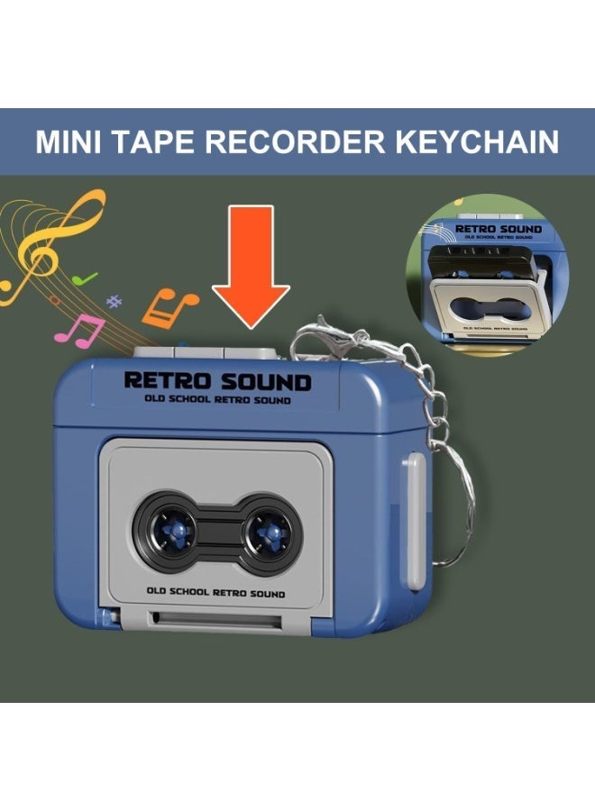 ريترو مسجل كاسيت Retro Sound المحمول، تصميم عتيق، مع ميدالية للتعليق، لتسجيل رسائل صوتية رومانسية وتهنئات المناسبات والاحتفاظ بالذكريات - Image 4