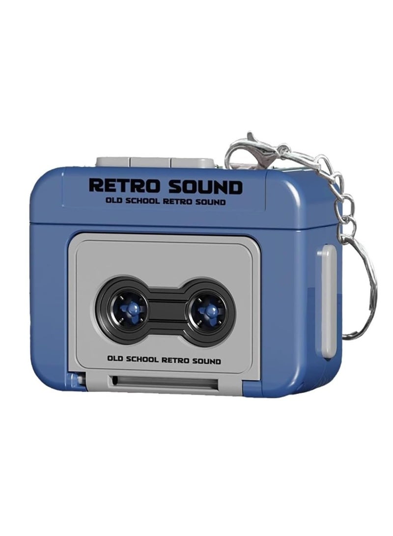 ريترو مسجل كاسيت Retro Sound المحمول، تصميم عتيق، مع ميدالية للتعليق، لتسجيل رسائل صوتية رومانسية وتهنئات المناسبات والاحتفاظ بالذكريات - Image 3