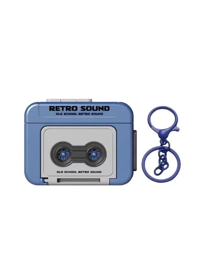 ريترو مسجل كاسيت Retro Sound المحمول، تصميم عتيق، مع ميدالية للتعليق، لتسجيل رسائل صوتية رومانسية وتهنئات المناسبات والاحتفاظ بالذكريات - Image 1