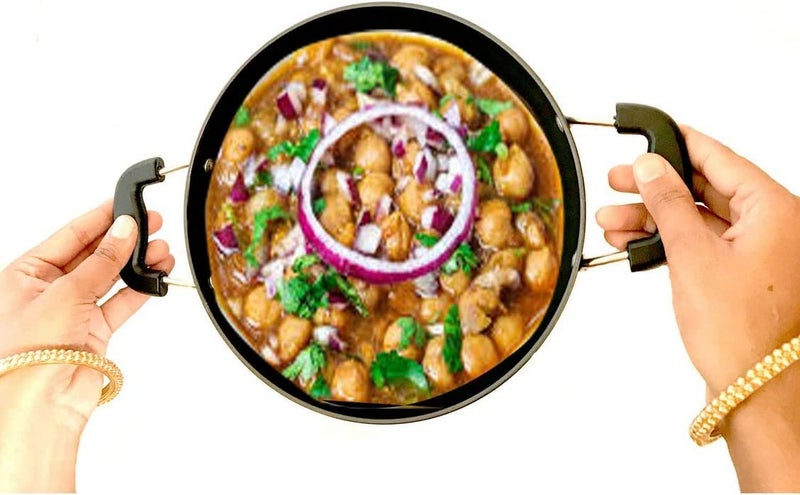 RBGIIT Hard Anodised Induction Kadhai 3 mm Thick 2 Liters Heavy Quality with SS Lid Induction Bottom Cookware Set Hard Anodised 1 Piece_1 - Image 4